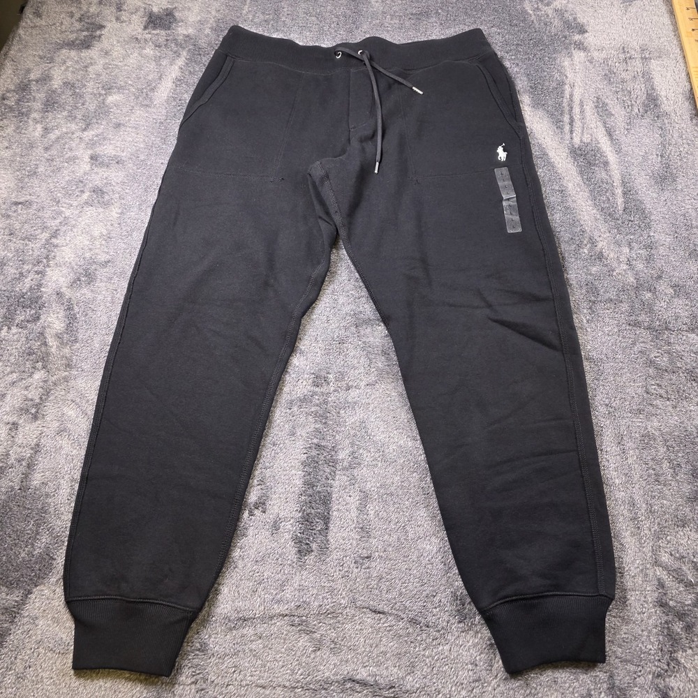 Polo Ralph‎ Lauren Fleece Jogger Pants Mens Large Black